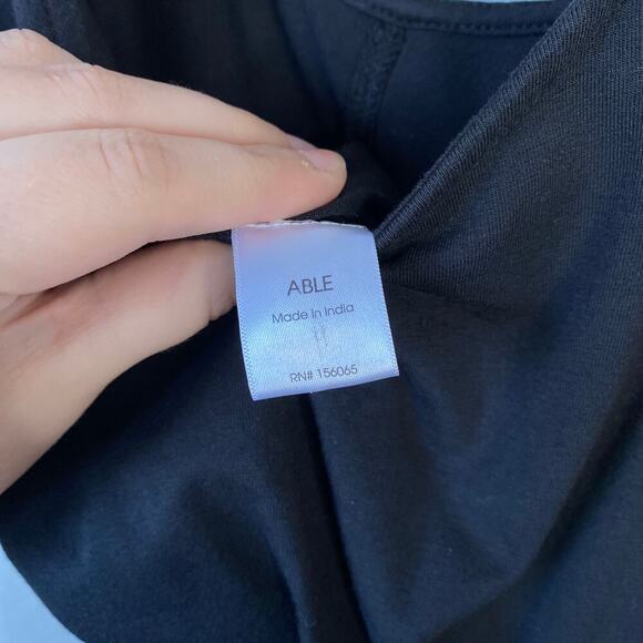 ABLE Georgia Jumpsuit in Black Size XS Casual Utility Lounge Comfort Wide Leg - Picture 8 of 8